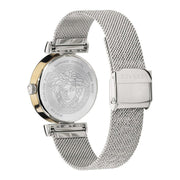 Versace Meander Blue Dial Silver Mesh Bracelet Watch for Women - VELW00520