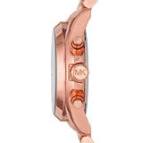 Michael Kors Bradshaw Quartz Blue Dial Rose Gold Steel Strap Watch For Women - MK5951