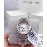 Michael Kors Skylar Quartz White Dial Silver Steel Strap Watch For Women - MK5970