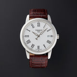 Tissot T Classic Dream White Dial Brown Leather Strap Watch for Men - T033.410.16.013.01