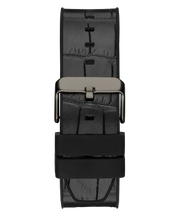 Guess Edge Chronograph Black Dial Black Leather Strap Watch For Men - GW0492G1