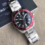 Jam Tangan Pria Tag Heuer Aquaracer Dial Hitam dengan Tali Baja Perak - WAY101B.BA0746