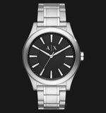 Armani Exchange Nico Analog Black Dial Silver Steel Strap Watch For Men - AX2320