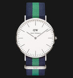 Daniel Wellington Classic Warwick White Dial Two Tone Nylon Strap Watch for Men - DW00100019