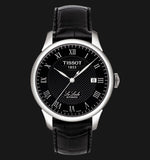 Jam Tangan Pria Tissot T Classic Le Locle Automatic Black Dial Black Leather Strap - T41.1.423.53