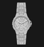 Michael Kors Camille Multifunction Crystals Silver Dial Silver Steel Strap Watch For Women - MK6996