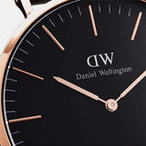 Daniel Wellington Classic St Mawes Black Dial Brown Leather Strap Watch For Men - DW00100124