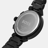 Hugo Boss One Chronograph Black Dial Black Steel Strap Watch For Men - 1514001