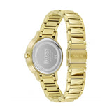 Hugo Boss Signature Gold Dial Gold Steel Strap Watch for Women - 1502541