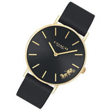 Coach Perry Black Dial Black Leather Strap Watch for Women - 14503333-C