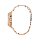 Guess Fusion Chronograph Rose Gold Dial Rose Gold Steel Strap Watch for Women - GW0552L3