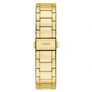 Guess Moonlight Multi Function Diamonds Gold Dial Gold Steel Strap Watch for Women - GW0320L2