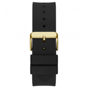 Guess Zeus Chronograph Diamonds Black Dial Black Silicone Strap Watch For Men - GW0208G2