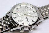 Hugo Boss Aeroliner Chronograph Quartz White Dial Silver Steel Strap Watch For Men - HB1512445