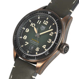 Jam Tangan Pria Tag Heuer Autavia Calibre 5 Automatic Olive Green Dial Green Leather Strap - WBE5190.FC8268
