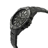 Fossil Garrett Chronograph Black Dial Black Steel Strap Watch for Men - FS5773