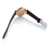 Emporio Armani Gianni T-Bar Quartz Silver Dial Brown Leather Strap Watch For Women - AR11061