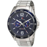 Tommy Hilfiger Erik Chronograph Blue Dial Silver Steel Strap Watch for Men - 1791366