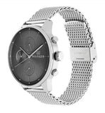 Tommy Hilfiger Chase Quartz Grey Dial Silver Mesh Bracelet Watch For Men - 1791484