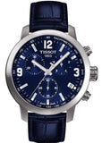 Tissot PRC 200 Chronograph Blue Dial Jam Tangan Tali Kulit Biru Untuk Pria - T055.417.16.047.00