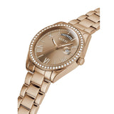 Guess Luna Diamonds Rose Gold Dial Rose Gold Steel Strap Watch for Women - GW0307L3