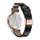 Versace Palazzo Empire Greca Black Dial Black Leather Strap Watch for Women - VEDV00719