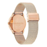 Calvin Klein Minimal Black Dial Rose Gold Mesh Bracelet Watch for Men - K3M22621