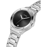 Guess Scope Black Dial Silver Steel Strap Watch for Men - GW0427G1