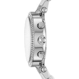 Michael Kors Parker Chronograph Silver Dial Silver Steel Strap Watch For Women - MK6354