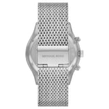 Michael Kors Slim Runway Chronograph Silver Dial Silver Mesh Bracelet Watch For Men - MK9059