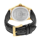 Gucci G Timeless Quartz Black Dial Black Leather Strap Watch For Women - YA1264034A