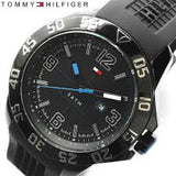 Tommy Hilfiger Sport Multifunction Black Dial Black Rubber Strap Watch for Men - 1790983