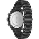 Hugo Boss Skymaster Chronograph Black Dial Black Steel Strap Watch for Men - 1513785