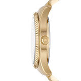 Michael Kors Lexington Quartz Gold Dial Gold Steel Strap Watch For Men - MK8947