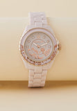 Coach Preston Pink Dial Pink Steel Strap Watch for Women - 14503465