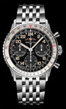 Breitling Navitimer B02 Chronograph 41 Cosmute Black Dial Silver Steel Strap Watch for Men - PB02301A1B1A1