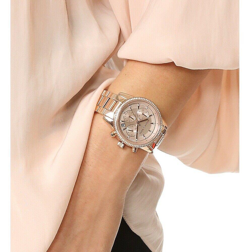Ritz pave two tone watch Clearance