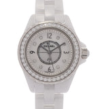 Chanel J12 Diamonds Quartz White Dial White Steel Strap Watch for Women - J12 H2572