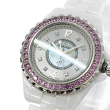 Chanel J12 Quartz Diamonds Mother of Pearl White Dial White Steel Strap Watch for Women - J12 H3243