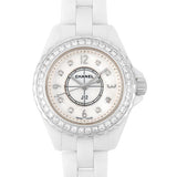 Chanel J12 Diamonds Quartz White Dial White Steel Strap Watch for Women - J12 H2572