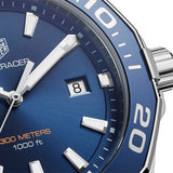 Jam Tangan Pria Tag Heuer Aquaracer dengan Dial Biru dan Tali Baja Perak - WAY101C.BA0746