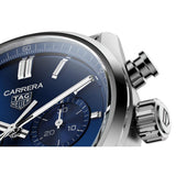 Tag Heuer Carrera Chronograph Blue Dial Silver Steel Strap Watch for Men - CBN2011.BA0642