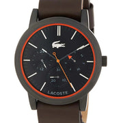 Lacoste Metro Black Dial Brown Leather Strap Watch for Men - 2010877