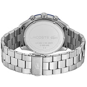 Lacoste Boston Chronograph Blue Dial Silver Steel Strap Watch for Men - 2011081