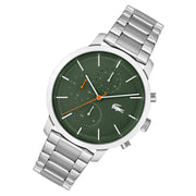 Lacoste Replay Green Dial Silver Steel Strap Watch for Men - 2011178