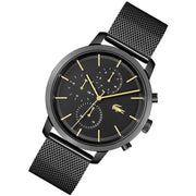 Lacoste Replay Black Dial Black Steel Strap Watch for Men - 2011194