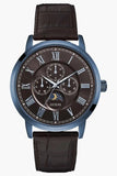 Guess Delancy Analog Brown Dial Brown Leather Strap Watch For Men - W0870G3