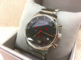 Calvin Klein City Chronograph Black Dial Silver Steel Strap Watch for Men - K2G27141
