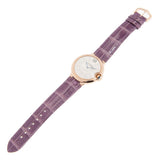 Cartier Ballon Bleu De Cartier Diamonds Silver Dial Pink Leather Strap Watch for Women - WJBB0010