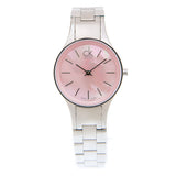 Calvin Klein Simplicity Pink Dial Silver Steel Strap Watch for Women - K432314E